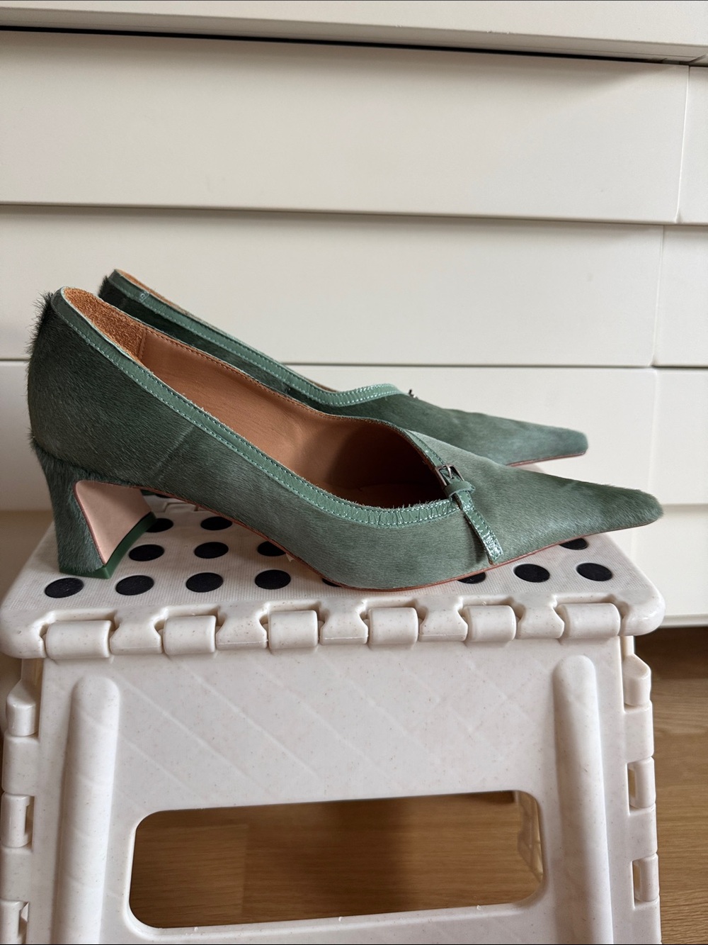 Miista Aquamarine Ponyhair Leather Puqhy Courts - Picture 6 of 15